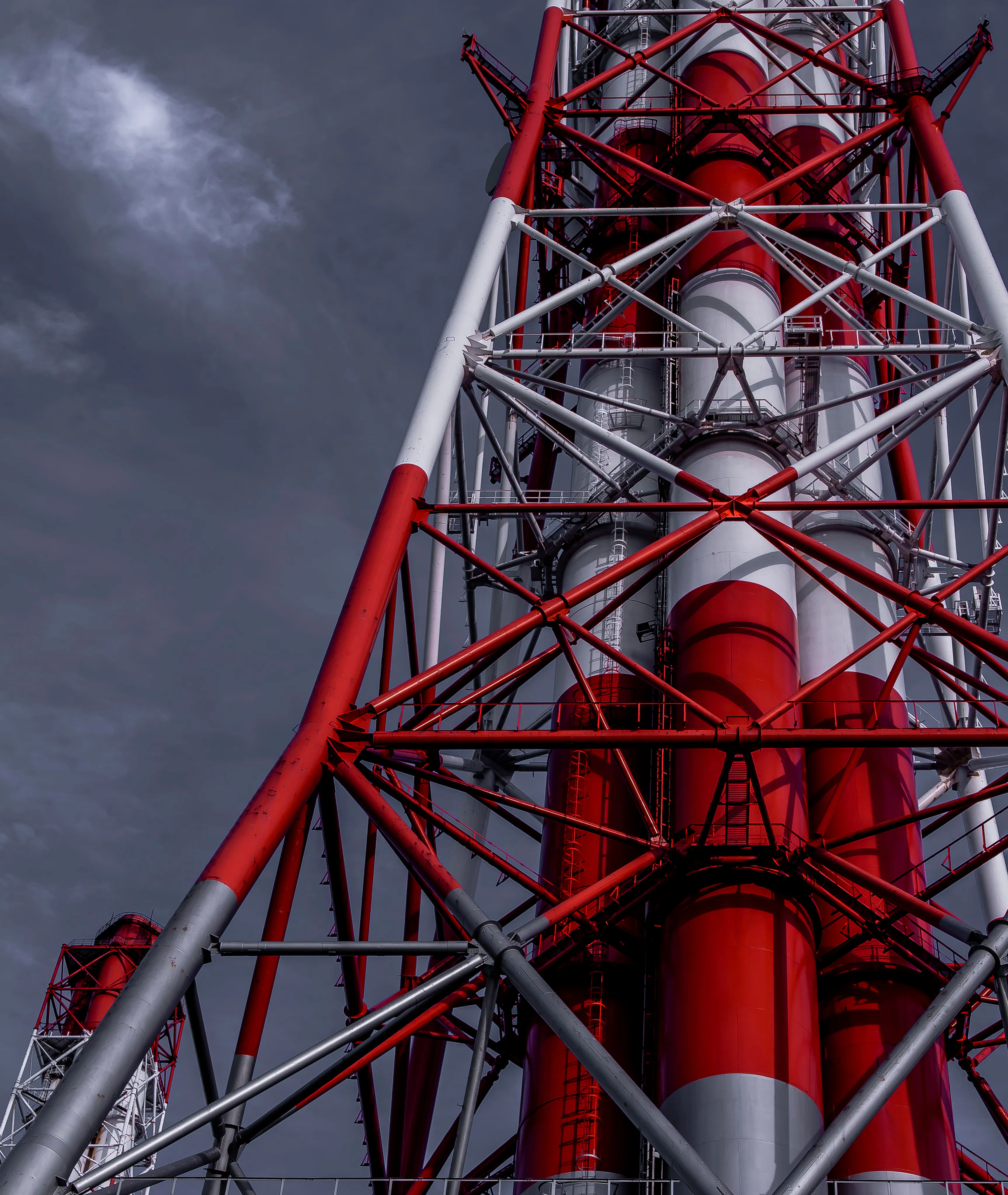 Industrial plant stack used for performance evaluation