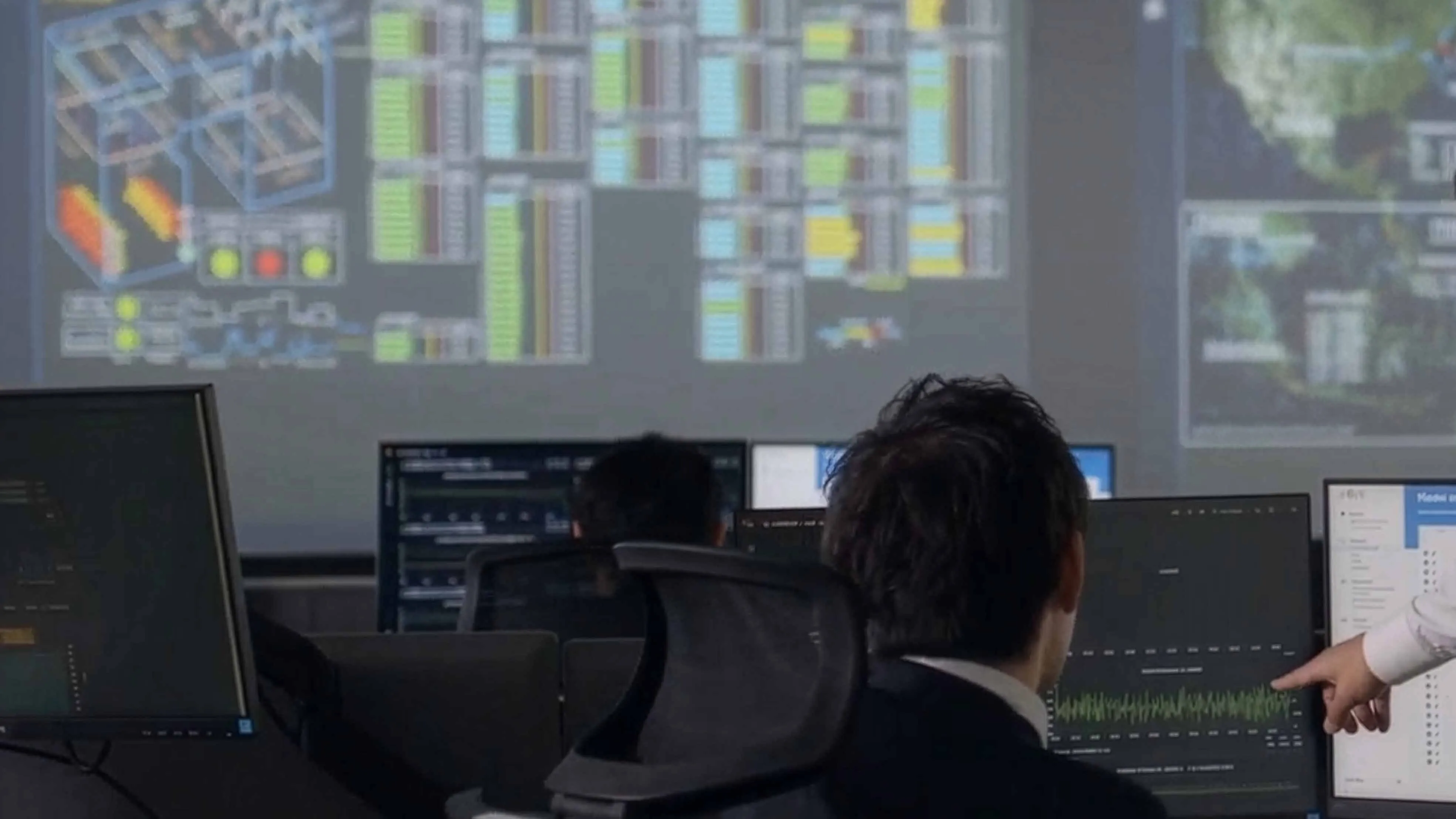 A specialist monitoring power plant equipment remotely